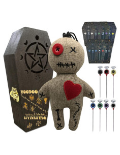 Kit de Muñeca Voodoo Ayidawedo con Tarjetas y Pines - 20.32 cm