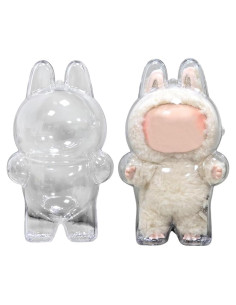 Funda Protectora Transparente LABUBU para Muñeca 18x13cm