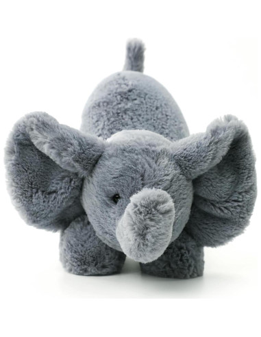 Elefante de Peluche RECUR Gris Suave 30 cm - Regalo para Todas las Edades