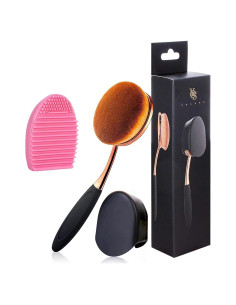 Brocha de Fundación Yoseng 3 en 1 con Funda y Limpiador