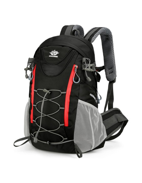 Mochila de Senderismo 35L Negra Ergonomica Unisex