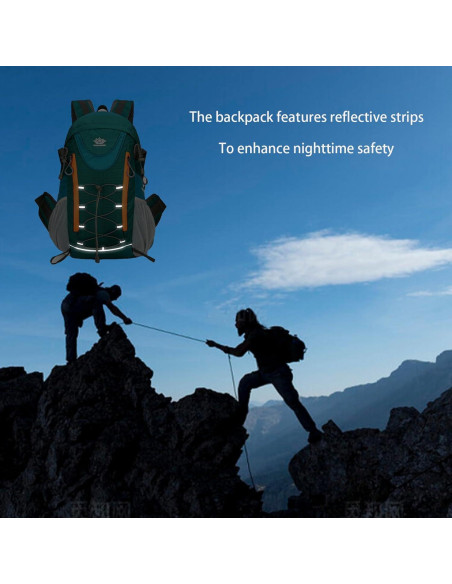 Mochila de Senderismo 35L Negra Ergonomica Unisex