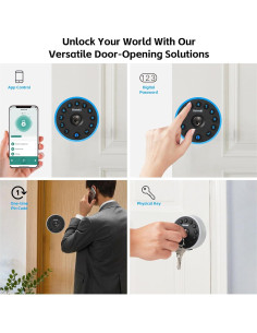 Cerradura Inteligente Winforhour Homki-01 Teclado Plata 2