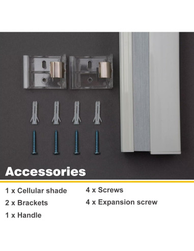 Cortina Celular Blackout MYshade 40.6x91.4 cm Beige Sin Cuerda