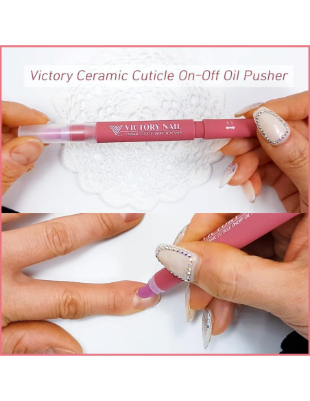 Empujador de Cutículas Cerámica Victory Nail Marfil