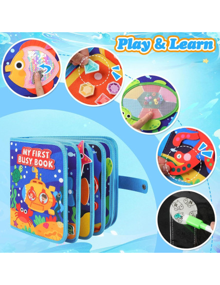 Tablero Ocupado Montessori HYSZXUS 20 Actividades 24.1 cm