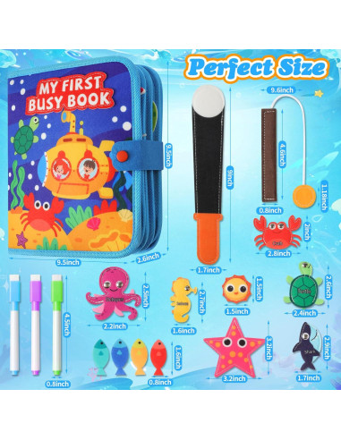 Tablero Ocupado Montessori HYSZXUS 20 Actividades 24.1 cm