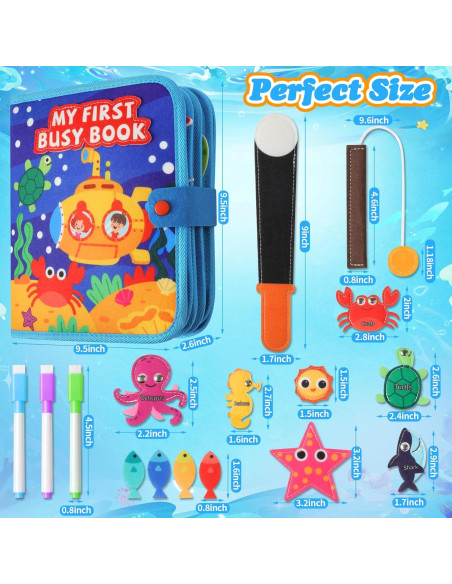 Tablero Ocupado Montessori HYSZXUS 20 Actividades 24.1 cm