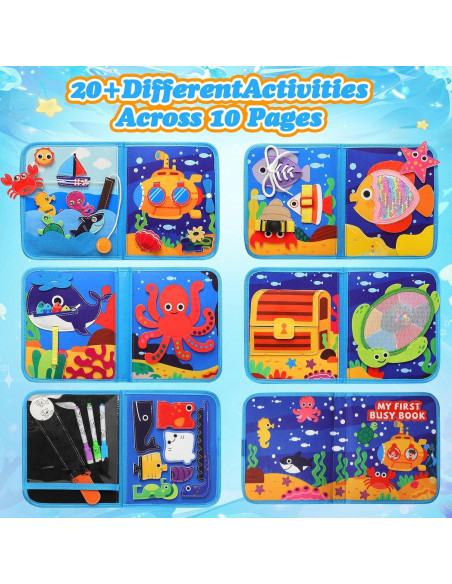 Tablero Ocupado Montessori HYSZXUS 20 Actividades 24.1 cm