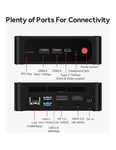 Mini PC Beelink SER5 Max Ryzen 7 6800U 32GB RAM 1TB SSD