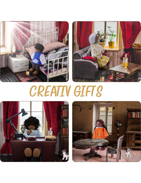 Conjunto de Muñecos de Madera Skylety 20 Piezas Familiar