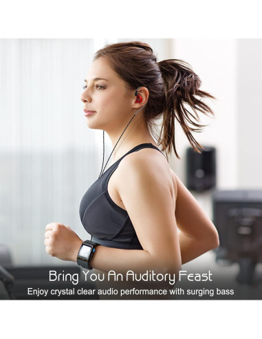 Auriculares UrbanX ix2 Pro In-Ear con Micrófono 3.5mm Rojo