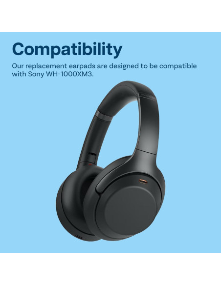 Almohadillas de Reemplazo para Auriculares Sony WH-1000XM3 - Negro