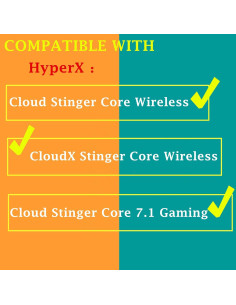 Almohadillas de Repuesto TaiZiChangQin para Auriculares HyperX Cloud Stinger 2