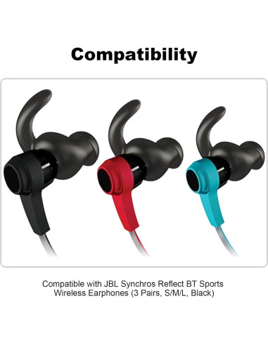 Tapones de Silicona para Oídos JBL Synchros Reflect BT - 3 Pares