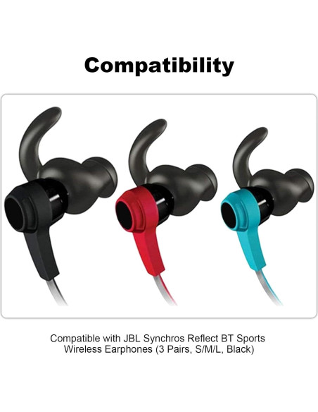 Tapones de Silicona para Oídos JBL Synchros Reflect BT - 3 Pares