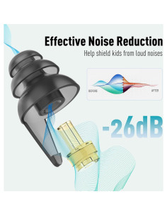 Tapones para Oídos Niños Softvox 6-12 Años 2 Pares Silicona 2