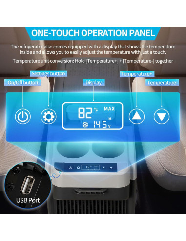 Nevera Portátil Eléctrica Tecnolove 16QT -20C a 10C para Coche