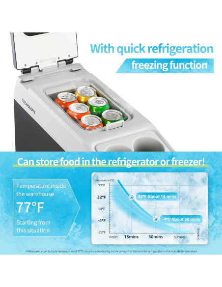 Nevera Portátil Eléctrica Tecnolove 16QT -20C a 10C para Coche Nevera Portátil Eléctrica Tecnolove 16QT -20C a 10C para Coche