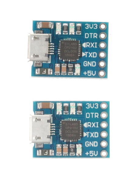 Módulo Serial CP2102 NOYITO Micro USB a TTL - Paquete de 2 Módulo Serial CP2102 NOYITO Micro USB a TTL - Paquete de 2
