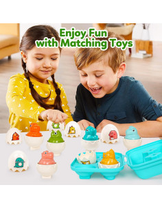 Juguetes de Huevo Dinosaurio FQKIOMY 6 Piezas 1-3 Años 2