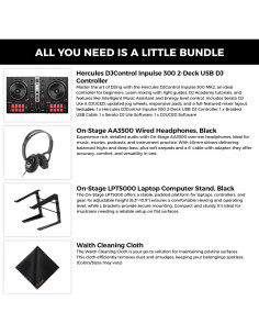 Controlador DJ Hercules DJControl Inpulse 300 + Auriculares + Soporte 2