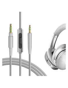 Cable de Audio GEEKRIA 2.5mm con Micrófono para Bose QC35 QC45