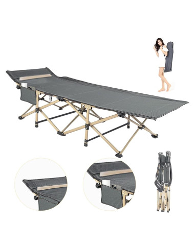 Cama de Camping Plegable Zenicham 200x80 cm Transpirable