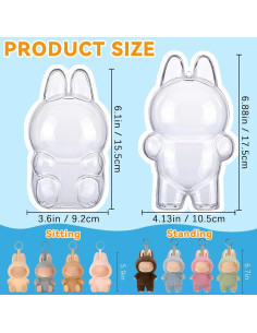 Caja de Exhibición Acrílica LUCYLANKER para Muñecas Labubu 17.5cm 2