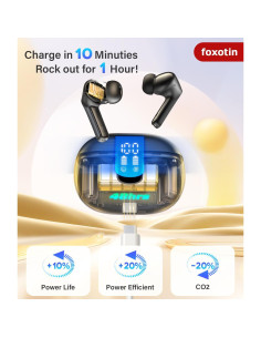 Auriculares Inalámbricos T16 Bluetooth 5.3 IPX7 48H Carga LED 2