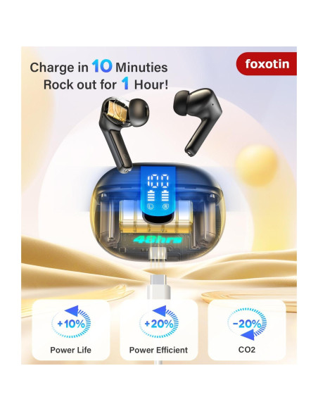 Auriculares Inalámbricos T16 Bluetooth 5.3 IPX7 48H Carga LED Auriculares Inalámbricos T16 Bluetooth 5.3 IPX7 48H Carga LED