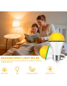 Bombillas LED KINUR 3W Ámbar E26 - Paquete de 2 2