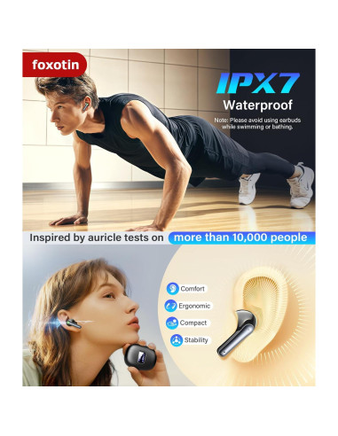 Auriculares Inalámbricos T16 Bluetooth 5.3 IPX7 48H Carga LED