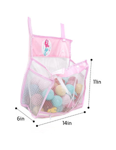Organizador de Juguetes de Baño Gealaek Sirena Rosa 35.6x34.3cm 2