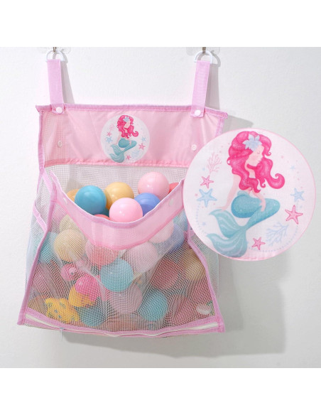 Organizador de Juguetes de Baño Gealaek Sirena Rosa 35.6x34.3cm Organizador de Juguetes de Baño Gealaek Sirena Rosa 35.6x34.3cm