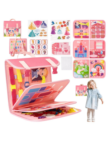 Libro Ocupado Montessori GQIRIL Princesa de Castillo 28x22cm