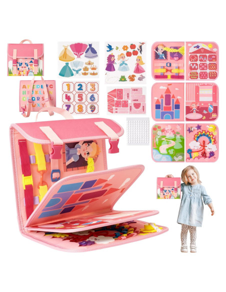 Libro Ocupado Montessori GQIRIL Princesa de Castillo 28x22cm Libro Ocupado Montessori GQIRIL Princesa de Castillo 28x22cm