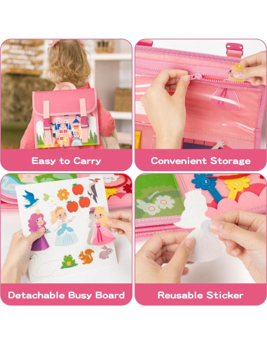 Libro Ocupado Montessori GQIRIL Princesa de Castillo 28x22cm