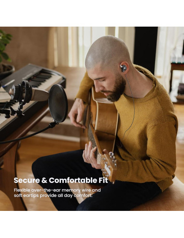 Auriculares In-Ear BASN Bsinger Pro con Micrófono 2-Pin Negro