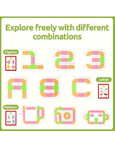 Bloques Apilables Transparentes LESSETI 24 Piezas 4 cm 2