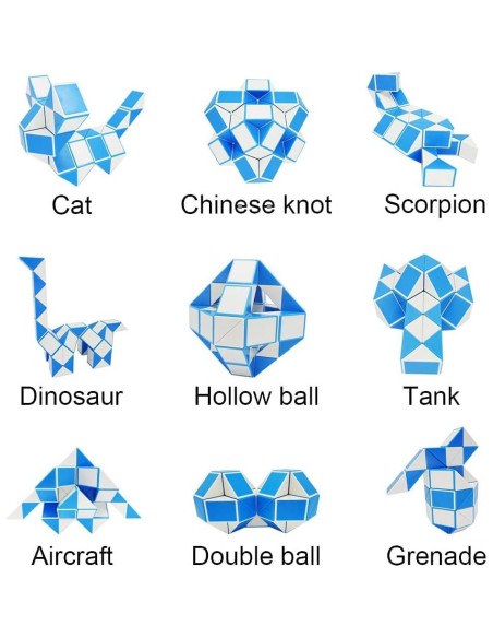 Cubo Mágico de Serpiente 48 Piezas SHEN ZHEN - Juguete Antiestrés