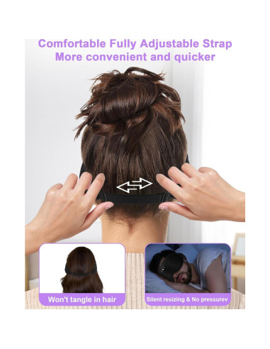 Máscara de Sueño 3D con Auriculares Bluetooth ZRUHIG - Rosa