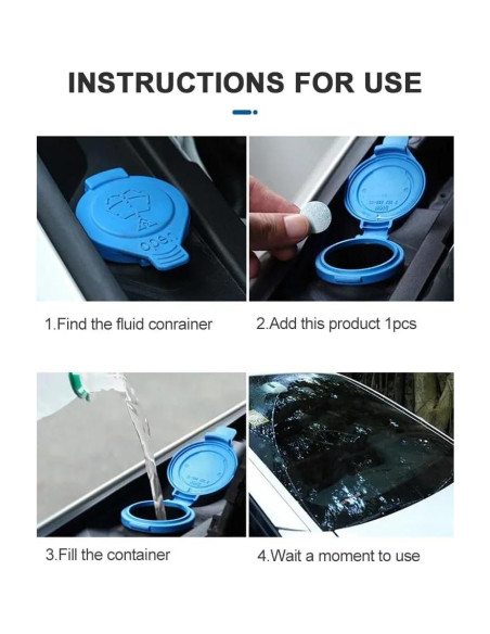 20 Tabletas Efervescentes Limpiaparabrisas Genérico - Ecológicas