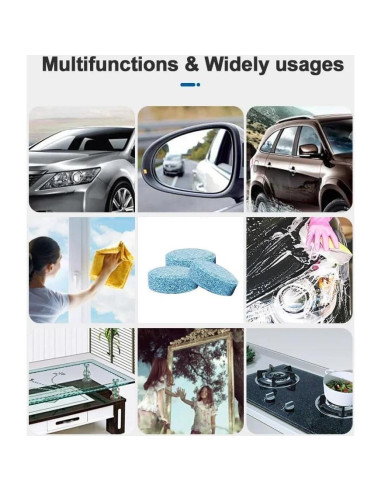 20 Tabletas Efervescentes Limpiaparabrisas Genérico - Ecológicas