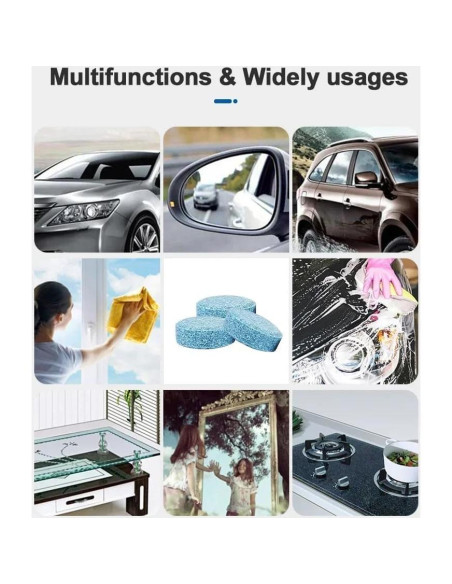 20 Tabletas Efervescentes Limpiaparabrisas Genérico - Ecológicas