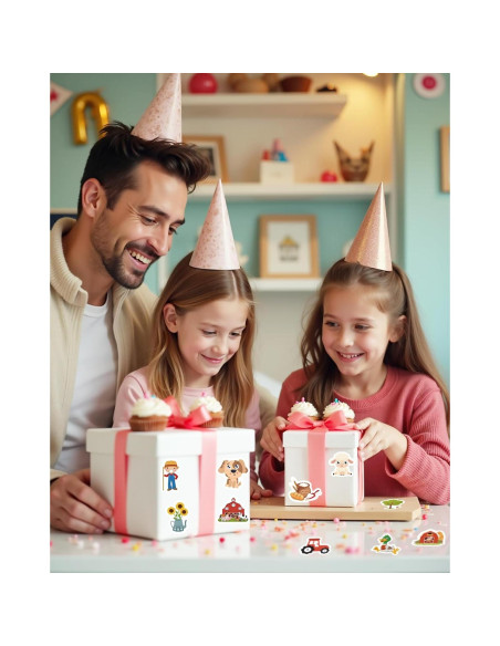 50 Pegatinas de Animales de Granja Spriggenix Reutilizables