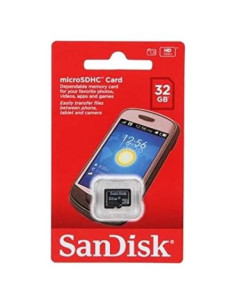 Tarjeta de Memoria Micro SDHC 32GB SanDisk Clase 4 con Lector