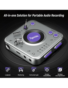 Interfaz de Audio Portátil Synido A20 24-bit/96kHz USB-C 2