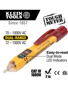 Probador de Voltaje Sin Contacto Klein Tools NCVT2P 12-1000V 2