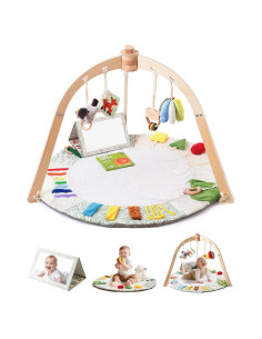 Alfombra de Juego para Bebés Samonyed - Antideslizante, 5 Zonas de Desarrollo